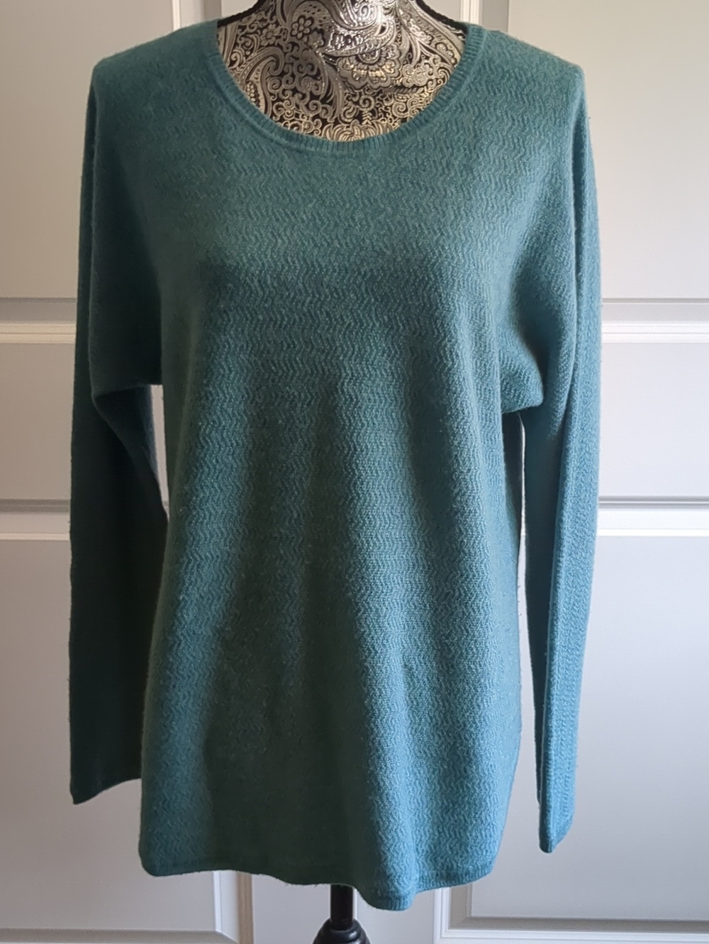 Cynthia Rowley Turquoise LS Cashmere Tunic, XL